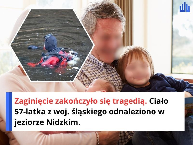 Zaginięcie zakończyło się tragedią. Ciało 57-latka z woj. śląskiego odnaleziono w jeziorze Nidzkim.